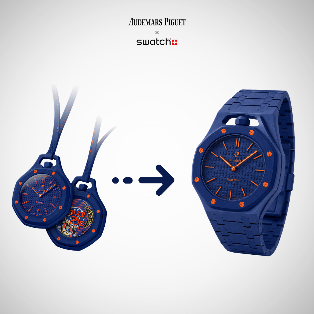Bracelet acier bleu Royal-Pop Swatch